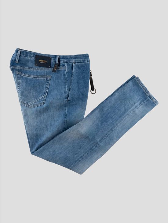 Incotex Light Blue Cotton Els Ea Pants Mod. Jeans 1