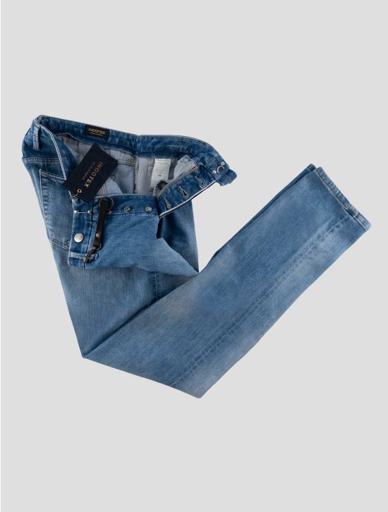 Incotex Light Blue Cotton Els Ea Pants Mod. Jeans 2