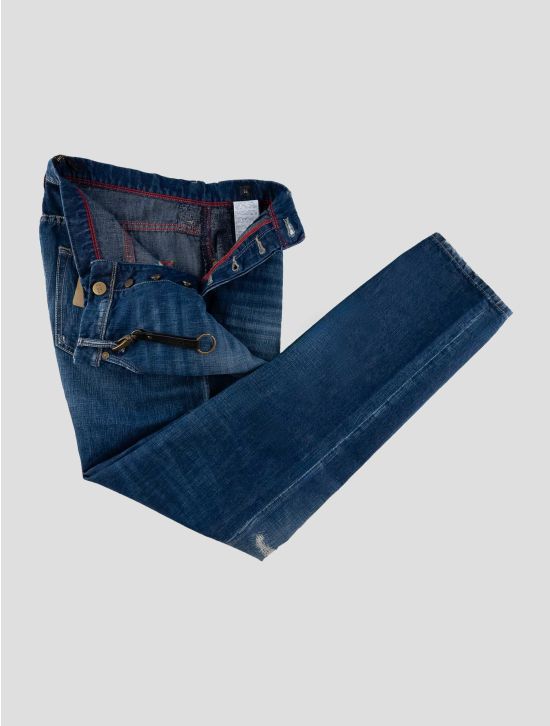 Incotex Blue Cotton Linen Jeans 2