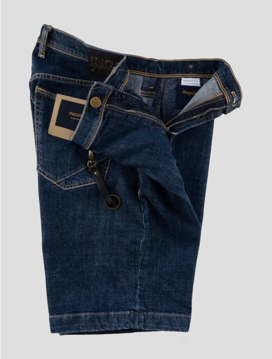Incotex Blue Cotton Ea Short Pants 2