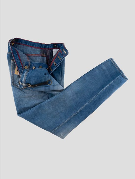Incotex Blue Cotton Linen Jeans 2