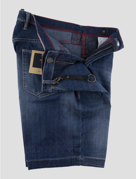 Incotex Blue Cotton Viscose Pl Ea Short Pants 2