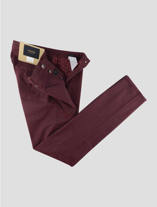 Incotex Burgundy Blue Cotton Ea Jeans 2