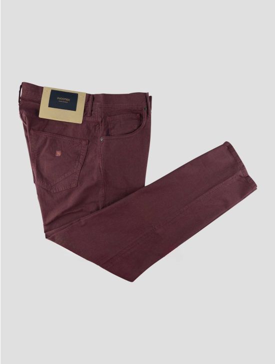 Incotex Burgundy Cotton Ea Jeans 1