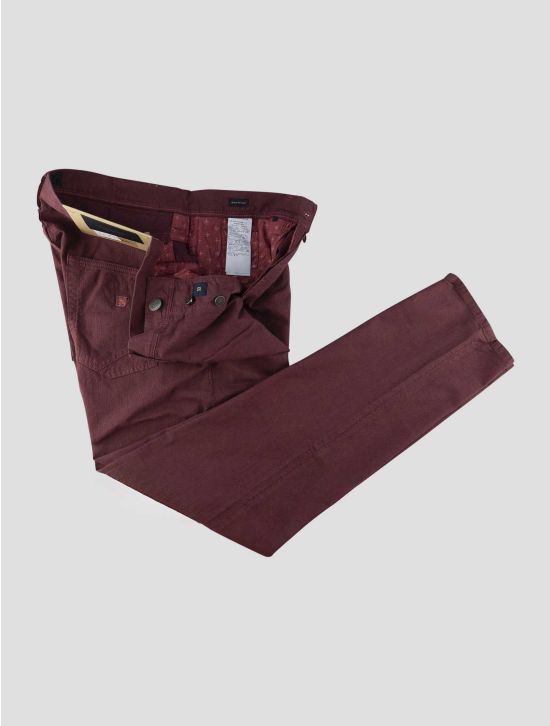 Incotex Burgundy Cotton Ea Jeans 2