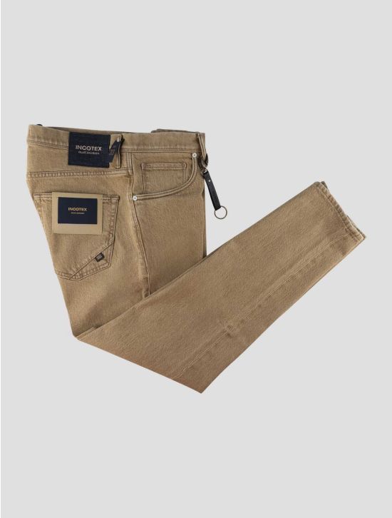 Incotex Beige Cotton Ea Jeans 1