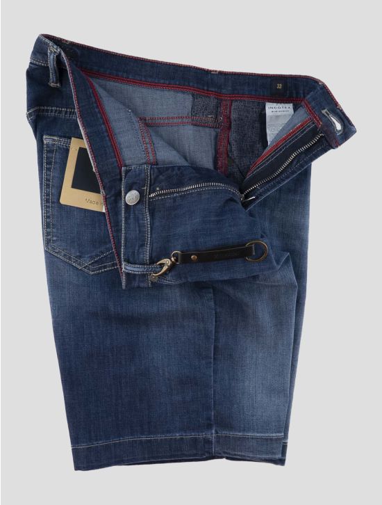 Incotex Blue Cotton Viscose Pl Ea Short Pants 2