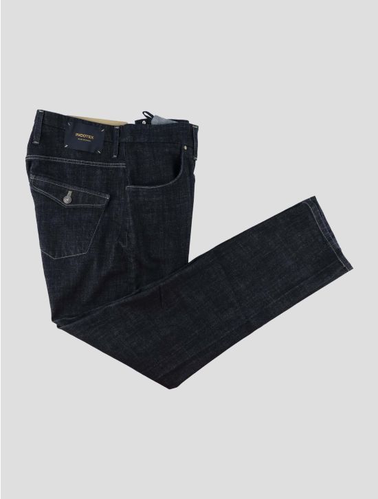 Incotex Dark Blue Cotton Ea Jeans 1
