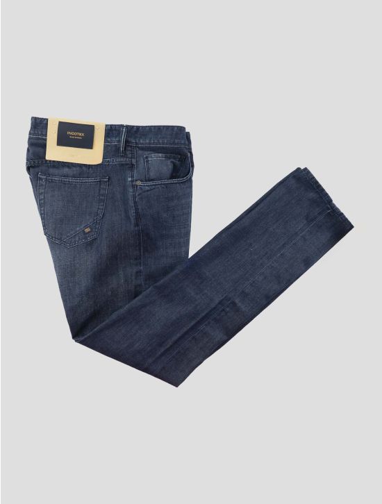 Incotex Blue Cotton Linen Jeans 1