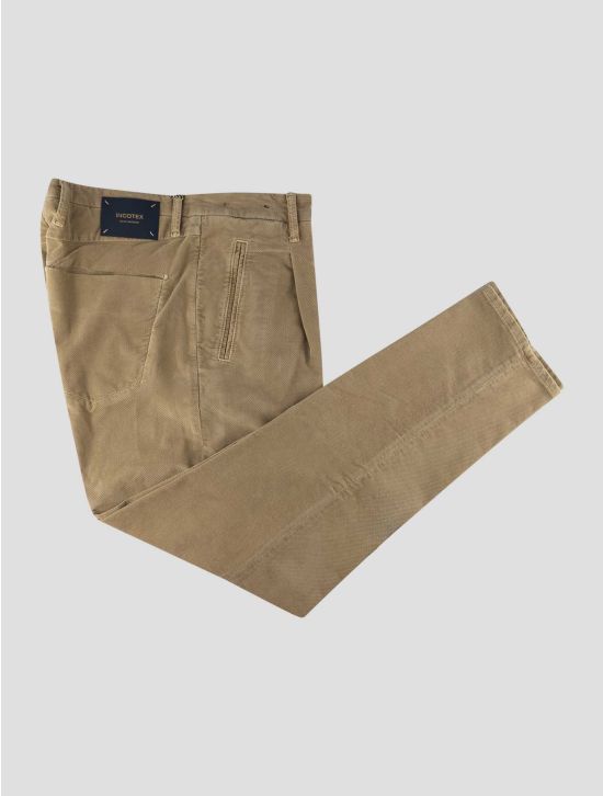 Incotex Beige Cotton Ea Velvet Pants 1