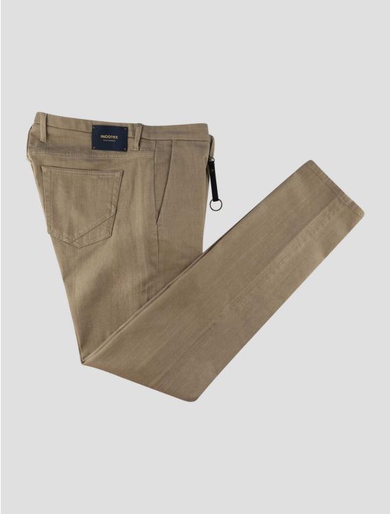 Incotex Beige Cotton Pl Pants 1