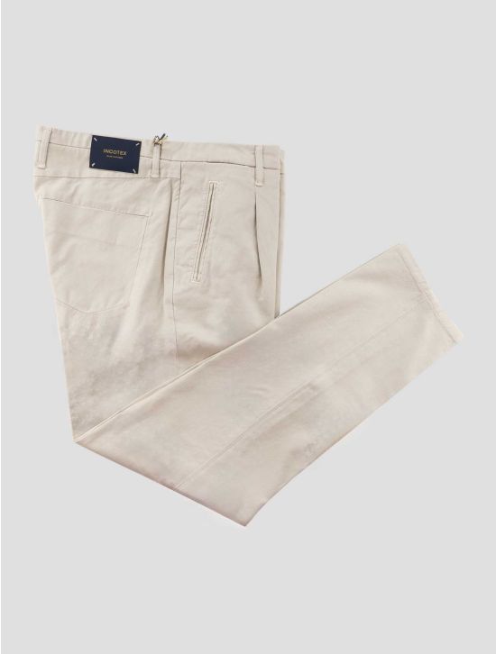 Incotex Beige Cotton Linen Ea Pants 1