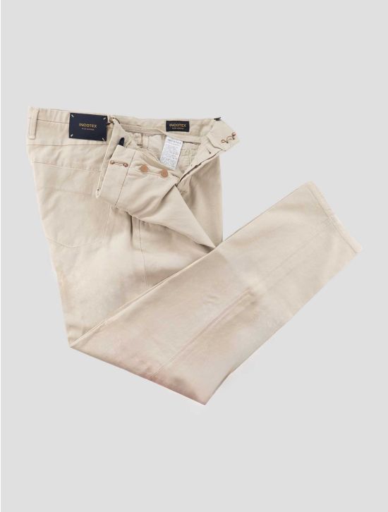Incotex Beige Cotton Linen Ea Pants 2