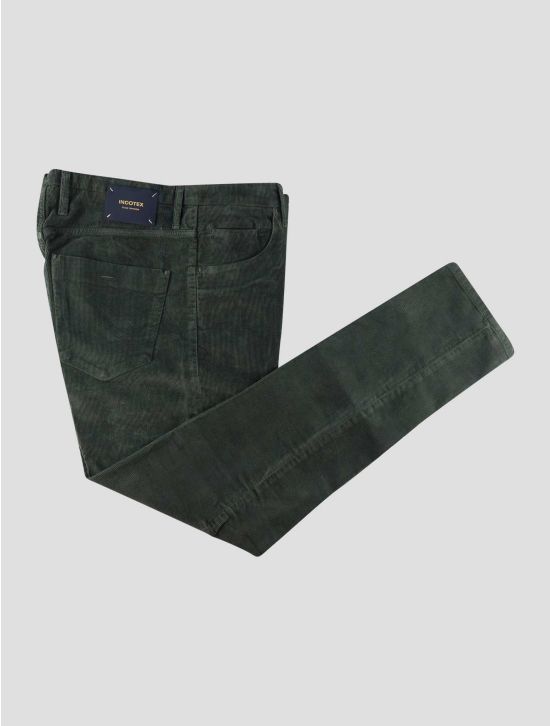 Incotex Green Cotton Ea Velvet Jeans 1
