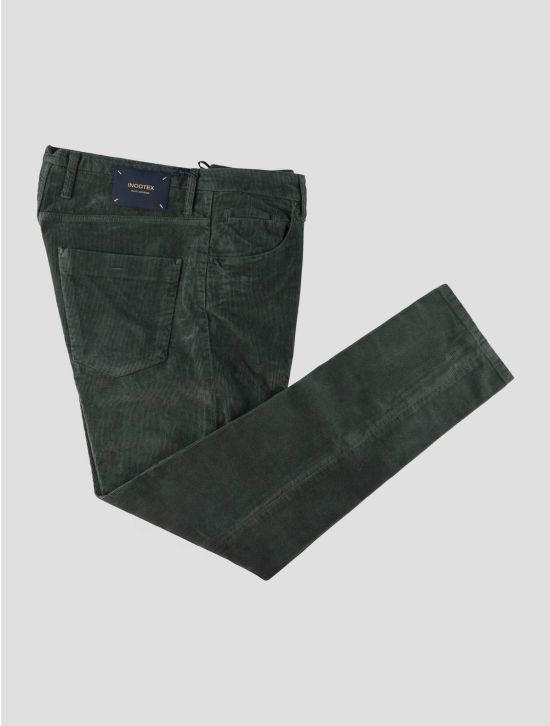 Incotex Green Cotton Ea Velvet Jeans 1