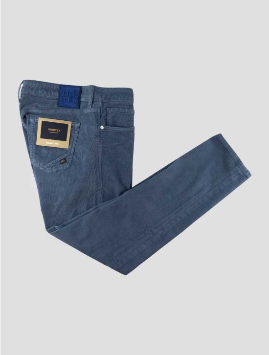 Incotex Light Blue Cotton Ea Velvet Jeans 1