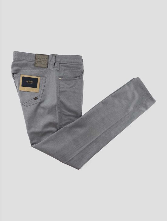 Incotex Light Gray Virgin Wool Cotton Ea Jeans 1