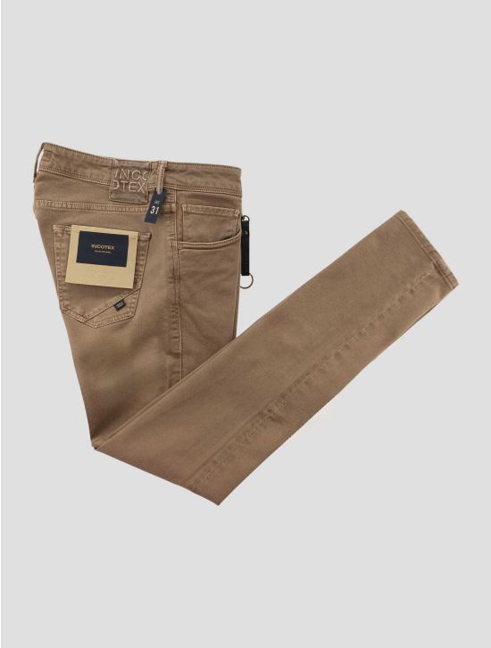 Incotex Beige Cotton Ea Jeans 1