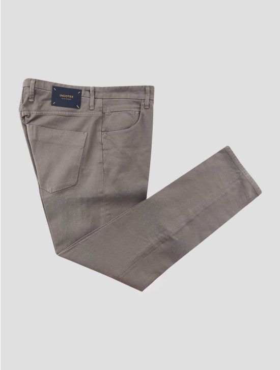 Incotex Taupe Cotton Linen Ea Jeans 1