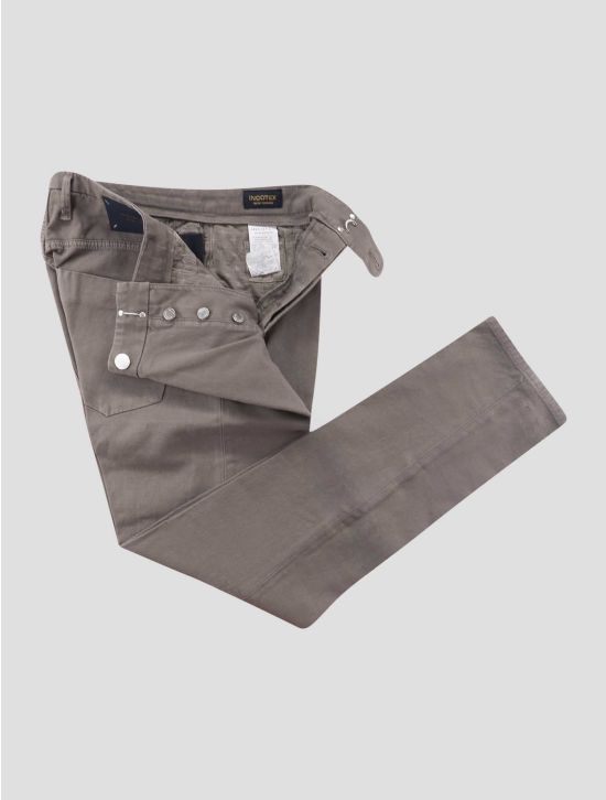 Incotex Taupe Cotton Linen Ea Jeans 2