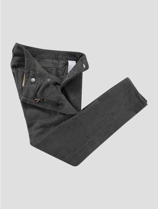 Incotex Green Gray Cotton Ea Velvet Jeans 2
