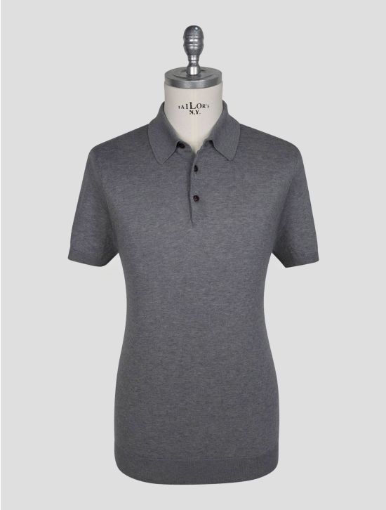 Kiton Gray Cotton Polo 1