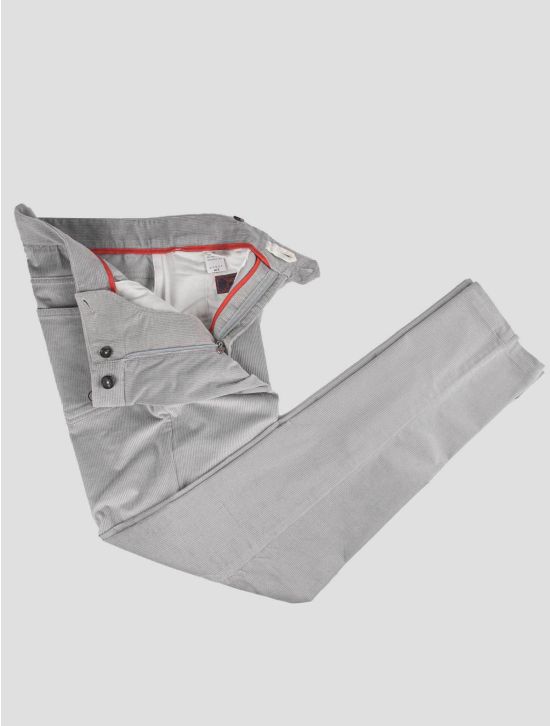Isaia Gray Cotton Wool Ea Velvet Pants 2