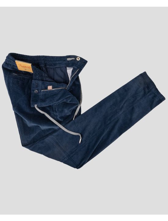Marco Pescarolo Blue Cotton Ea Velvet Pants PJY10 2