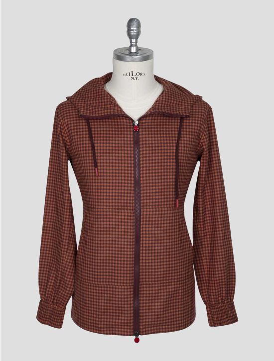 Kiton Orange Purple Cotton Shirt Umbi 1