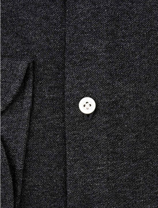Isaia Dark Gray Cotton Shirt 2