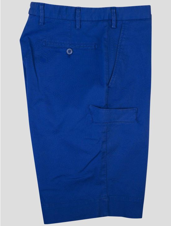 Isaia Light Blue Cotton Ea Short Pants 1