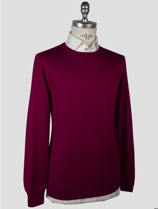 Gran Sasso Gran Sasso Fuchsia Cashmere Silk Sweater Crewneck Fuchsia 001