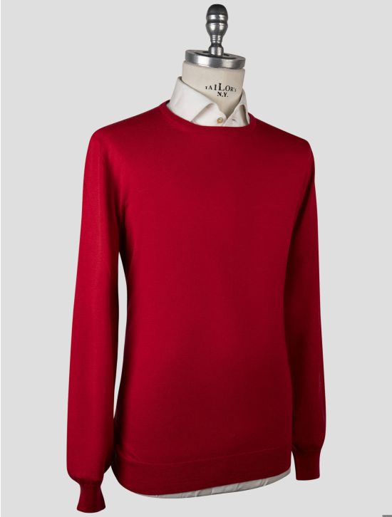Gran Sasso Gran Sasso Red Virgin Wool Sweater Crewneck Red 001