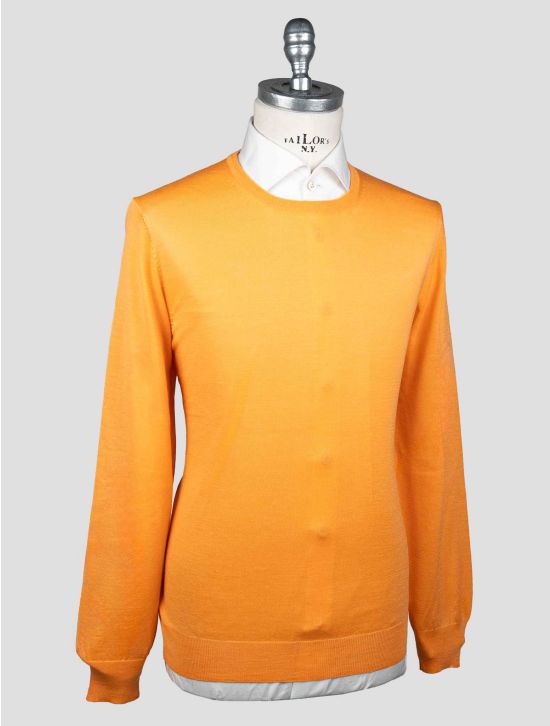 Gran Sasso Gran Sasso Orange Virgin Wool Sweater Crewneck Orange 001