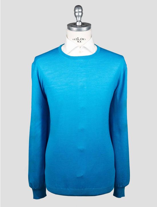 Gran Sasso Gran Sasso Light Blue Virgin Wool Sweater Crewneck Light Blue 000