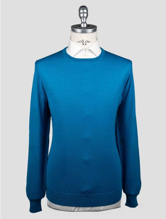 Gran Sasso Gran Sasso Light Blue Virgin Wool Sweater Crewneck Light Blue 000