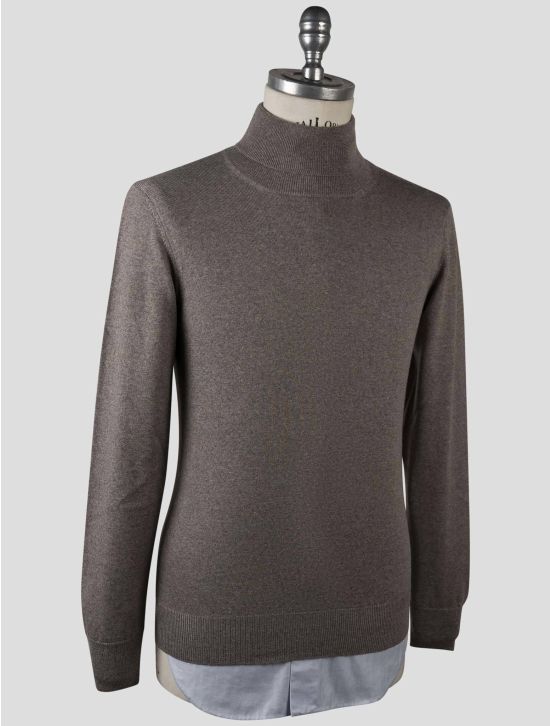 Gran Sasso Gran Sasso Taupe Virgin Wool Sweater Turtleneck Taupe 001
