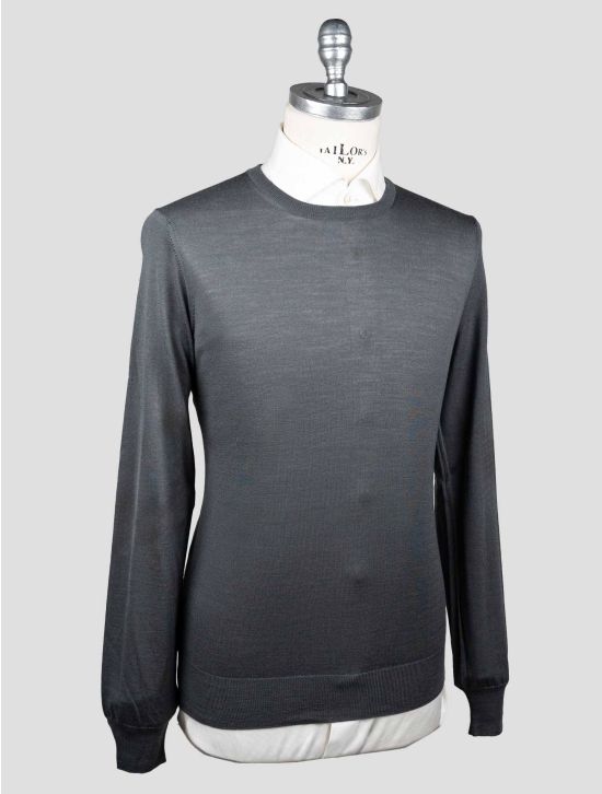 Gran Sasso Gran Sasso Gray Virgin Wool Sweater Crewneck Dark Gray 001