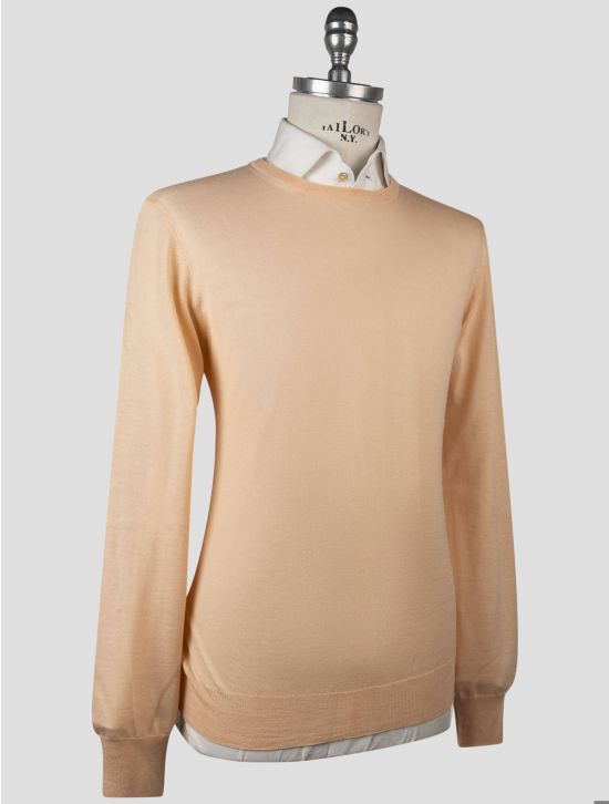 Gran Sasso Gran Sasso Light Orange Virgin Wool Sweater Crewneck Orange 001