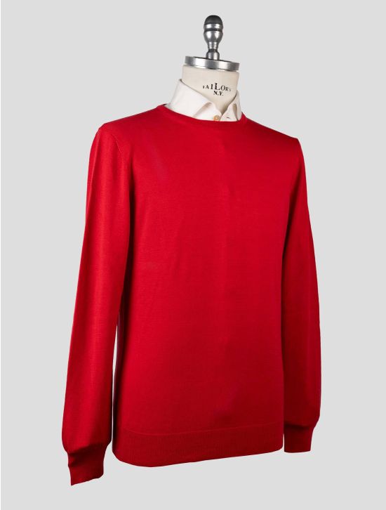 Gran Sasso Gran Sasso Red Virgin Wool Sweater Crewneck Red 001