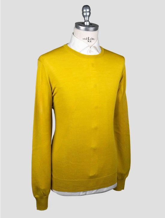 Gran Sasso Gran Sasso Yellow Virgin Wool Sweater Crewneck Yellow 001