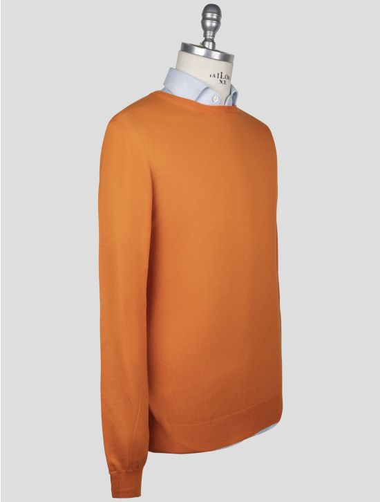 Gran Sasso Gran Sasso Orange Virgin Wool Sweater Crewneck Orange 001