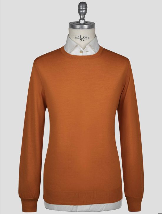 Gran Sasso Gran Sasso Orange Virgin Wool Sweater Crewneck Orange 000