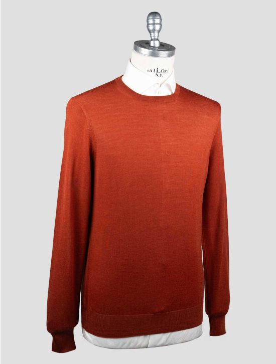 Gran Sasso Gran Sasso Orange Virgin Wool Sweater Crewneck Orange 001