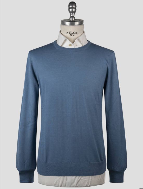 Gran Sasso Gran Sasso Light Blue Virgin Wool Sweater Crewneck Light Blue 000