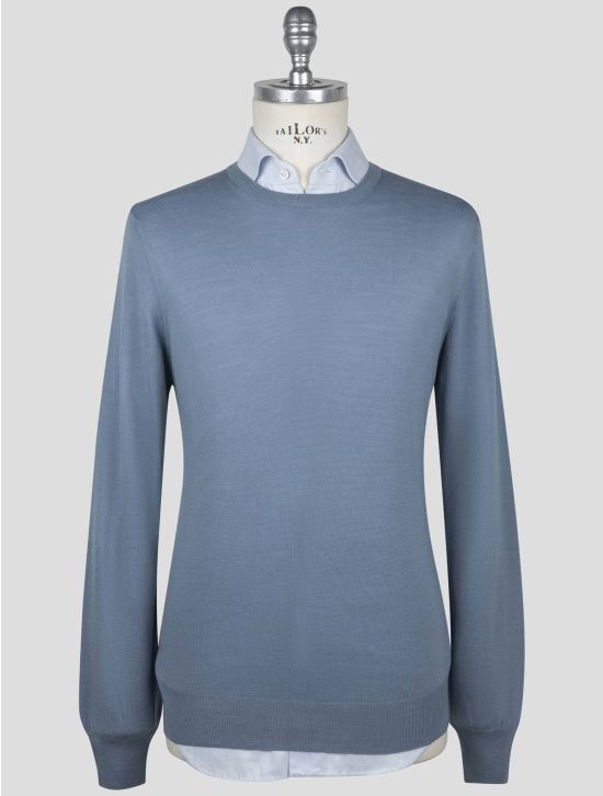 Gran Sasso Gran Sasso Light Blue Virgin Wool Sweater Crewneck Light Blue 000