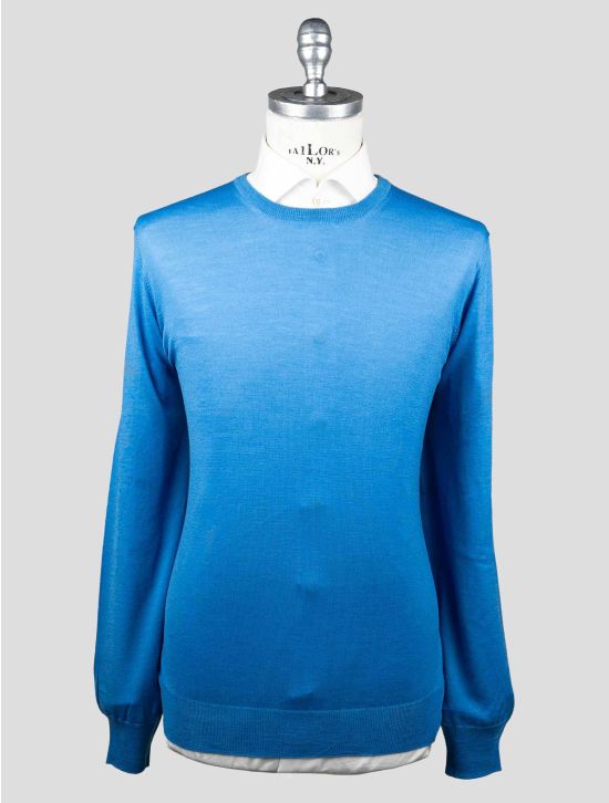 Gran Sasso Gran Sasso Light Blue Virgin Wool Sweater Crewneck Light Blue 000