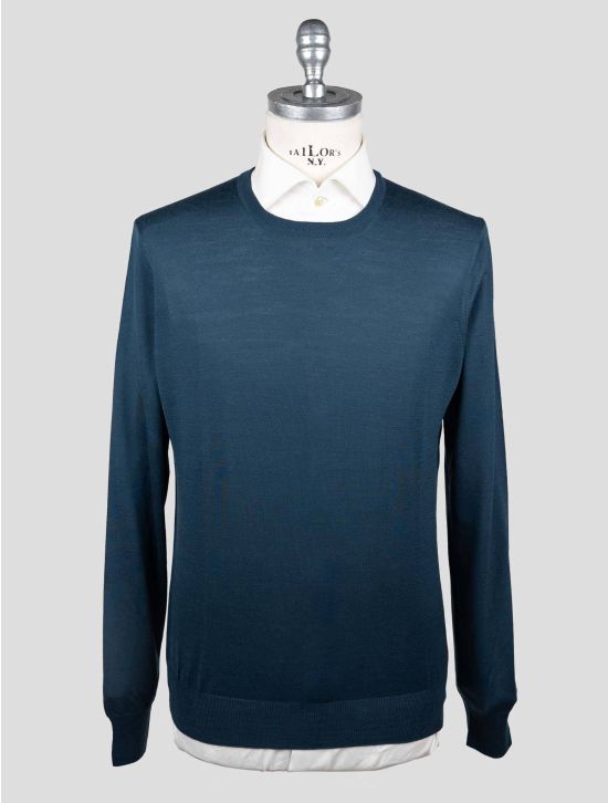 Gran Sasso Gran Sasso Blue Virgin Wool Sweater Crewneck Blue 000