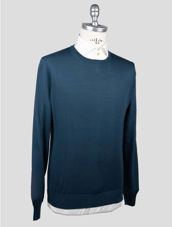 Gran Sasso Gran Sasso Blue Virgin Wool Sweater Crewneck Blue 001