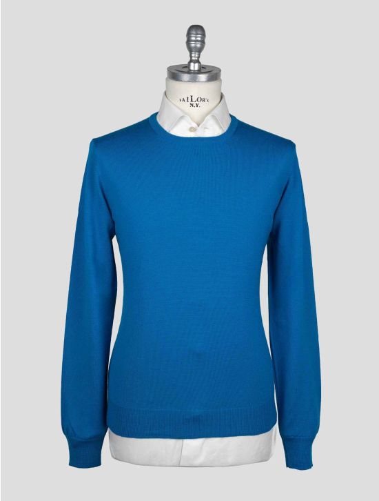 Gran Sasso Gran Sasso Blue Virgin Wool Sweater Crewneck Blue 000